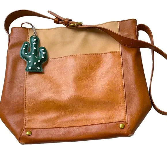 Universal Threads, Goods Co. two tone brown shoulder bag - Picture 1 of 14